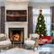 6ft. Pre-Lit Green Musical Snowing Artificial Christmas Tree, White LED Lights